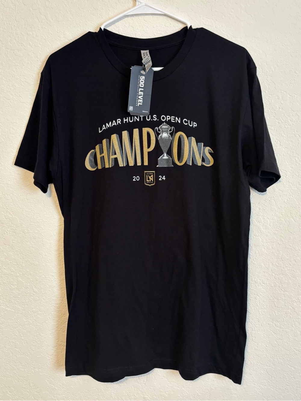 LAFC 2024 Lamar Hunt U.S. Open Cup Champions Black Graphic Tee